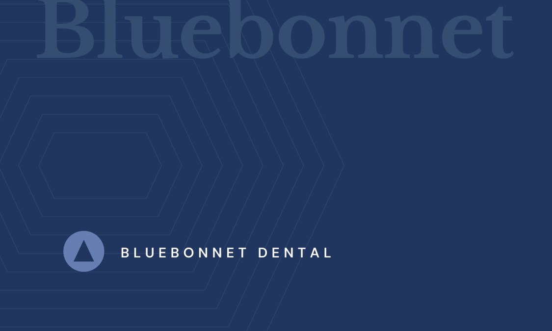 A Vex business card for Bluebonnet Dental